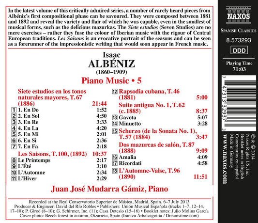 Albéniz: Piano Music, Vol. 5