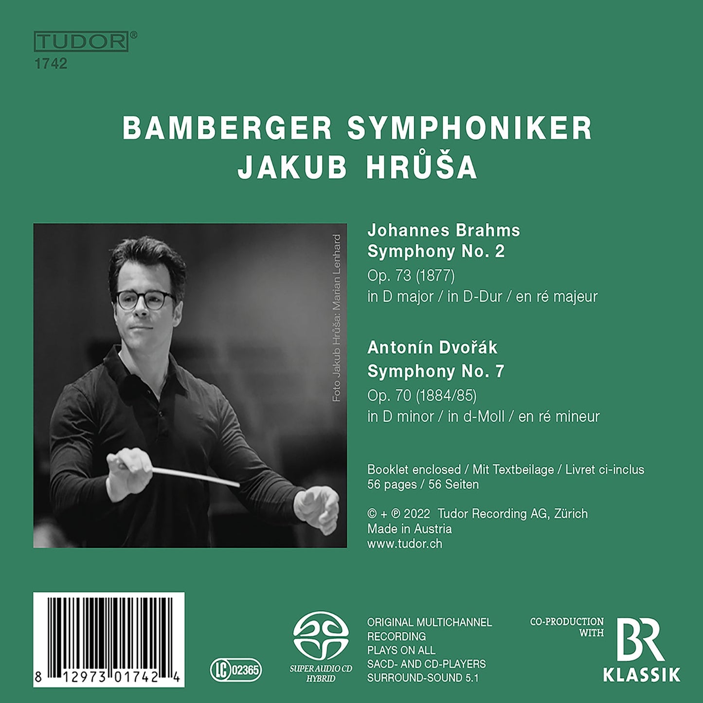 Brahms: Symphony No. 2, Op. 73 in D major; Dvorak: Symphony