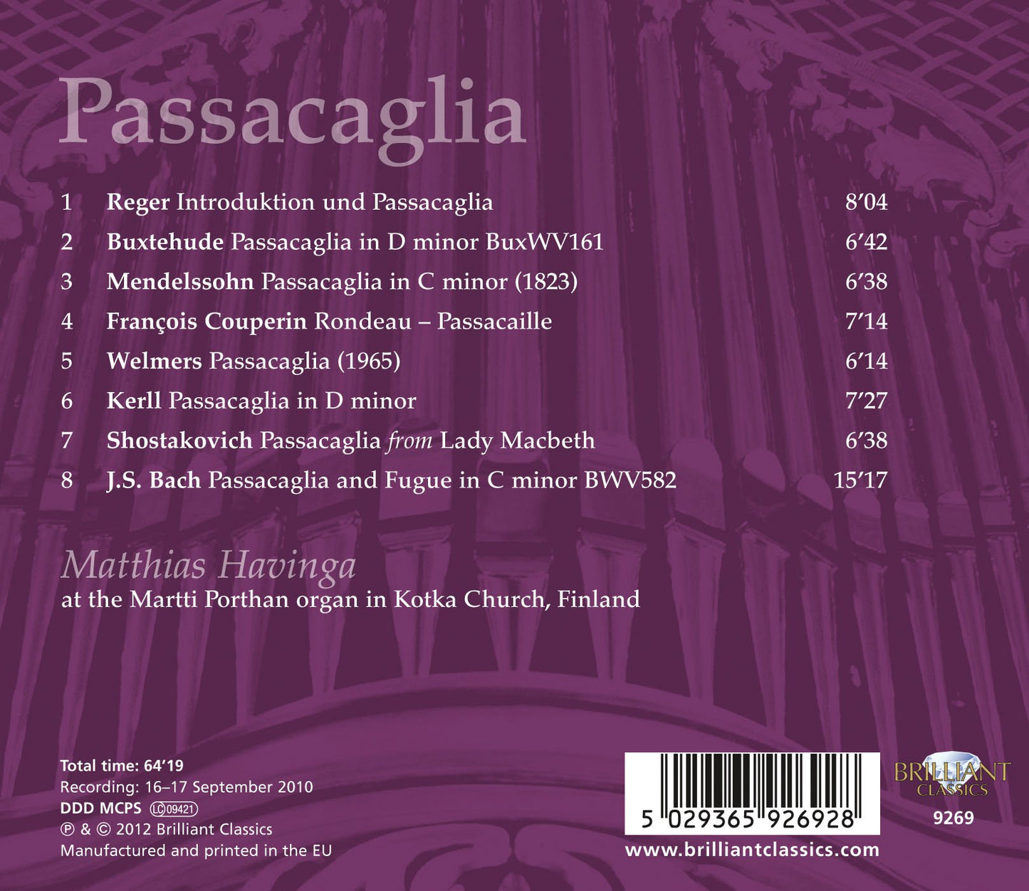 Matthias Havinga: Passacaglia