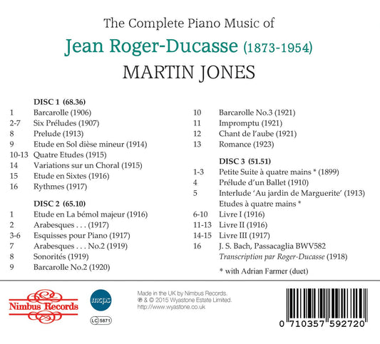 Roger-Ducasse: The Complete Piano Music