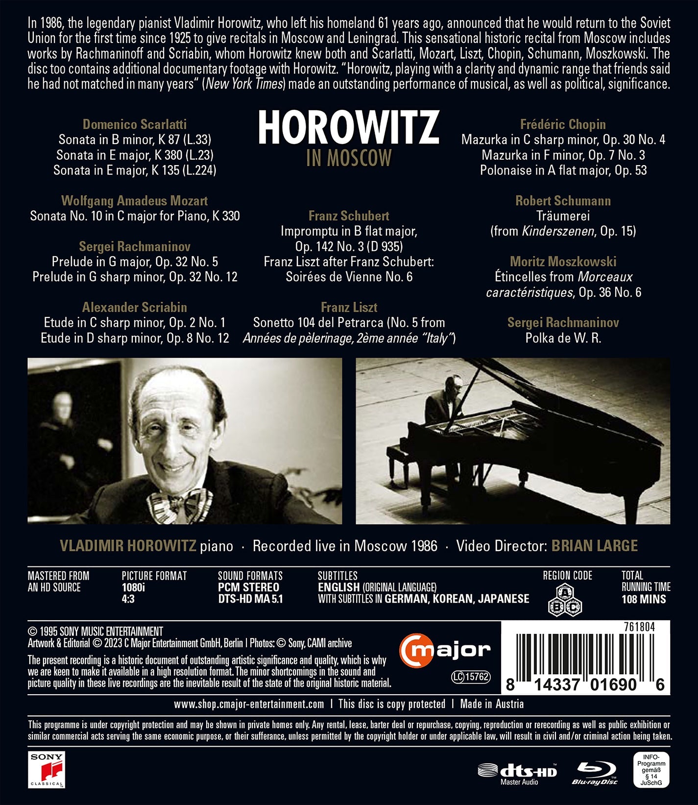 Horowitz In Moscow Blu-ray