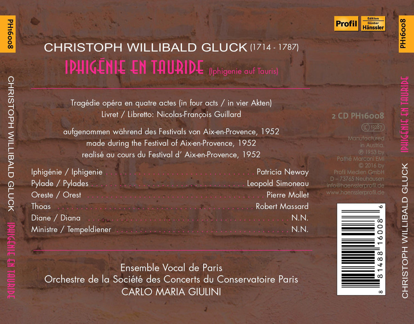 Gluck: Iphigénie en Tauride, Wq. 46 (Live)