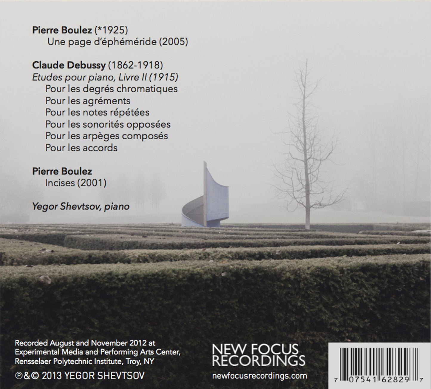 Avec un frisson: Late Piano Works of Debussy & Boulez