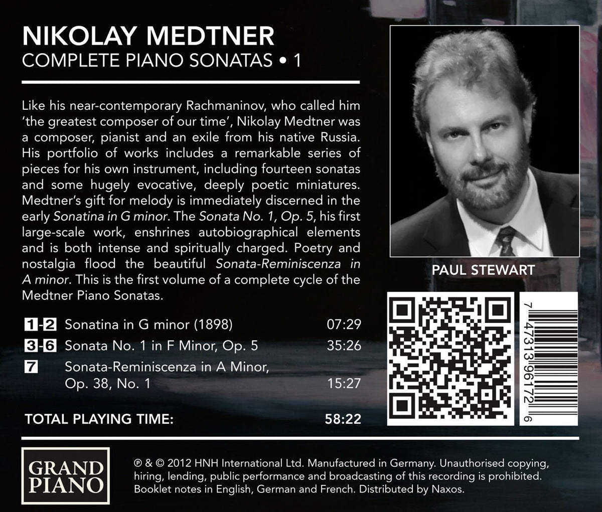 Medtner: Complete Piano Sonatas, Vol. 1