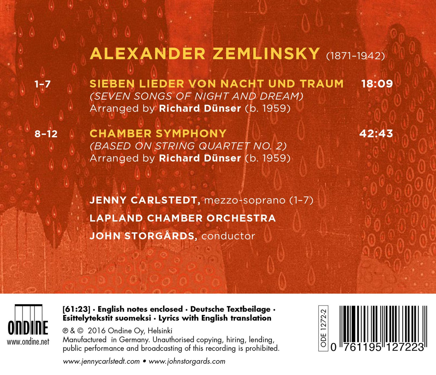 Zemlinsky: 7 Songs & Chamber Symphony
