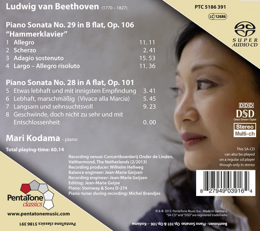 Beethoven: Piano Sonatas Op. 101 & Op. 106, 'Hammerklavier'