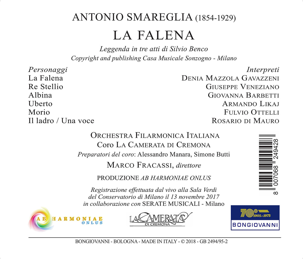 Smareglia: La falena