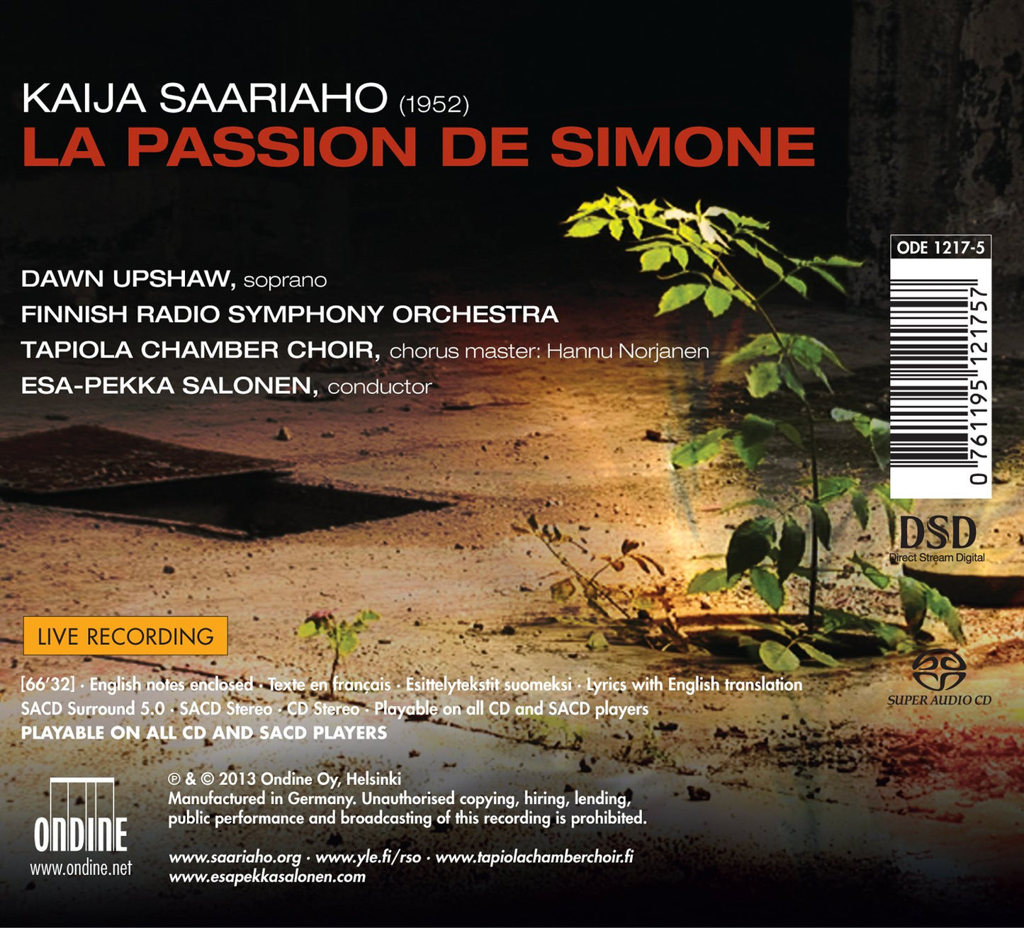 Saariaho: La Passion de Simone