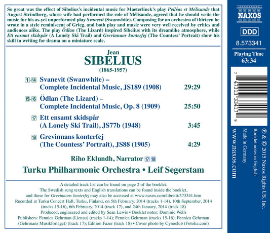 Sibelius: Swanwhite, JS 189, The Lizard, Op. 8, The Lonely S