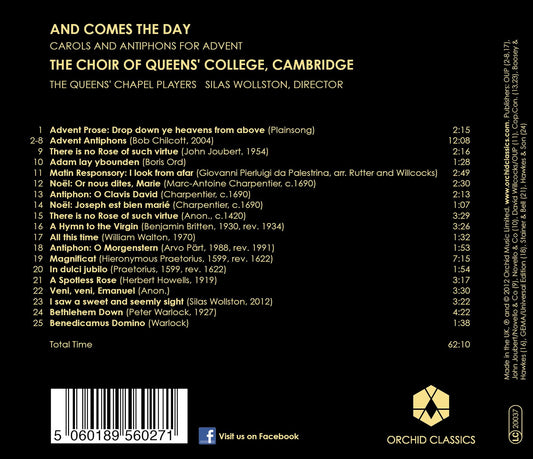 And Comes The Day: Carols and Antiphons for Advent