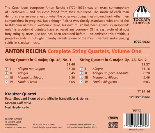 Reicha: Complete String Quartets, Vol. 1
