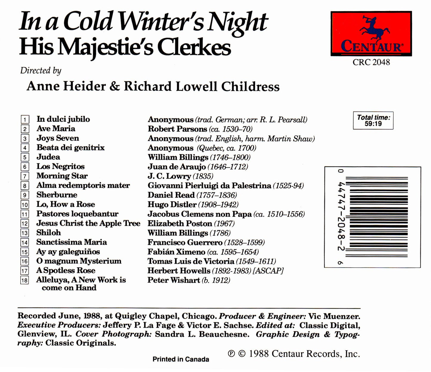 In a Cold Winter's Night