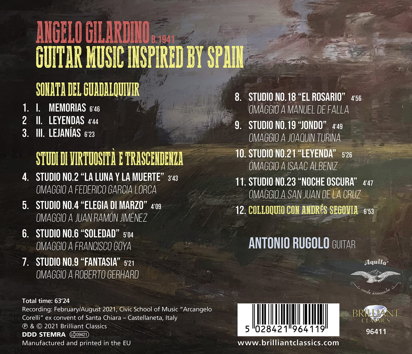 GUITAR MUSIC INSPIRED BY SPAIN