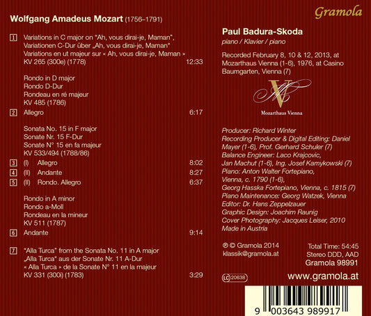 Mozart: Piano Works