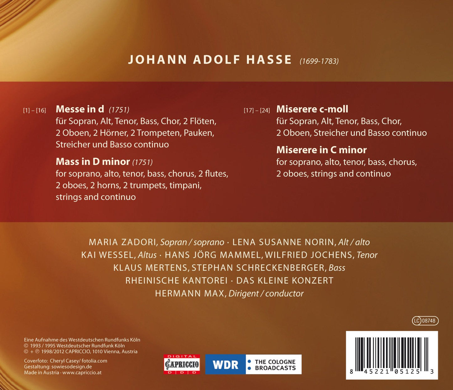 Hasse: Mass in D minor - Miserere in C minor