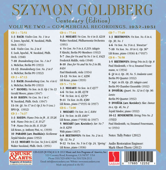 Szymon Goldberg Edition, Vol. 2: Commercial Recordings (1932