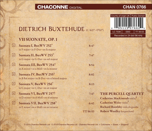 Buxtehude, D.: 7 Sonatas, Op. 1