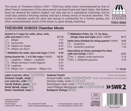 Dubois: Chamber Music