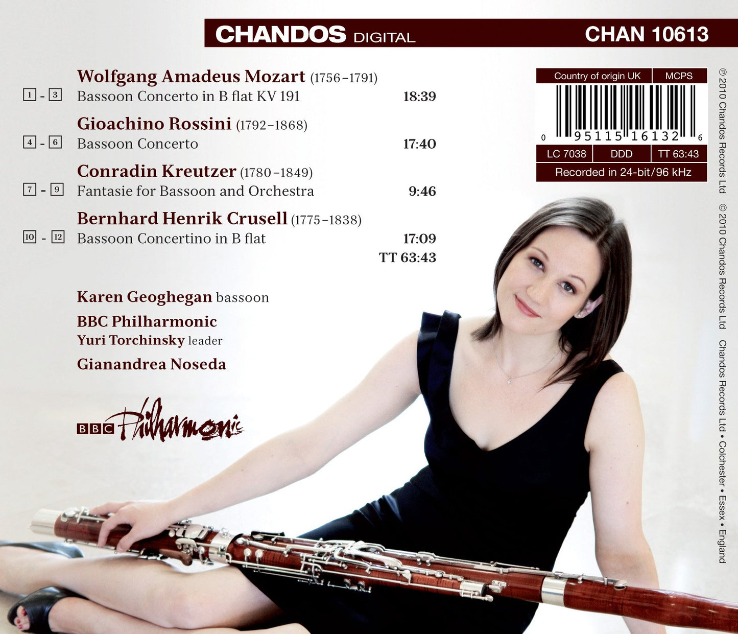 Karen Geoghegan Plays Mozart, Rossini, Kreutzer & Crusell