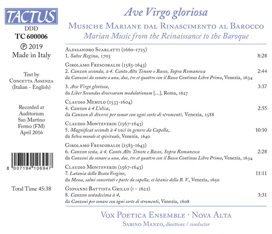 Ave Virgo gloriosa - Marian Music from the Renaissance to th