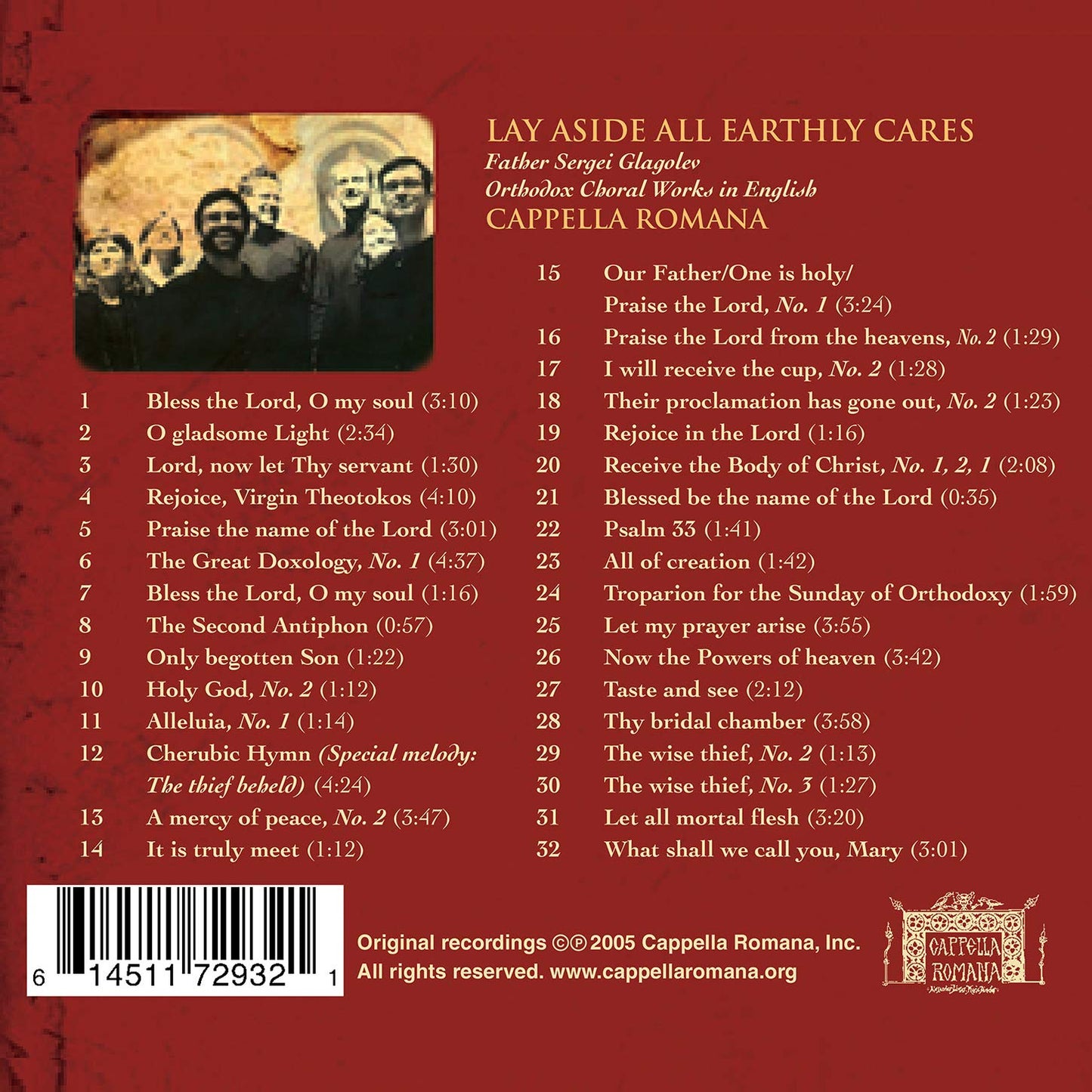 Lay Aside All Earthly Cares - Orthodox Choral Works in Engli