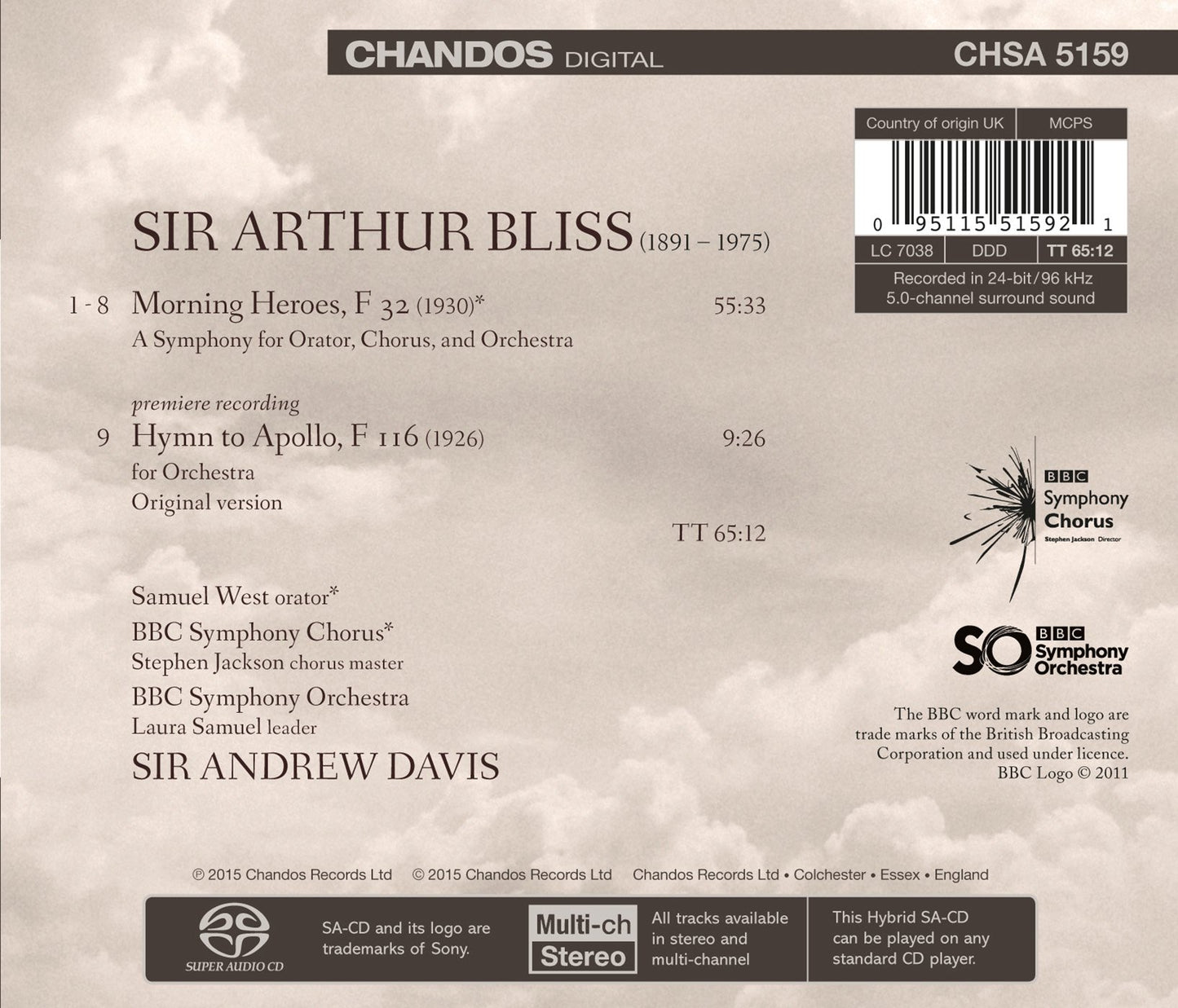 Bliss: Morning Heroes & Hymn to Apollo