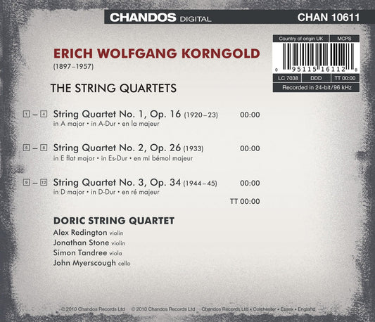 Korngold: The String Quartets