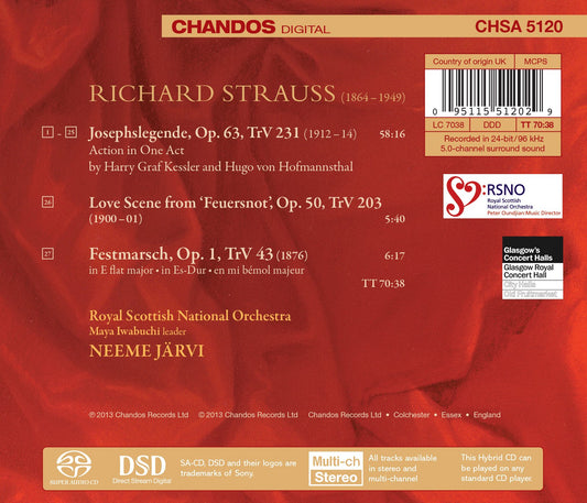 Strauss: Josephslegende - Feuersnot - Militarischer Festmars