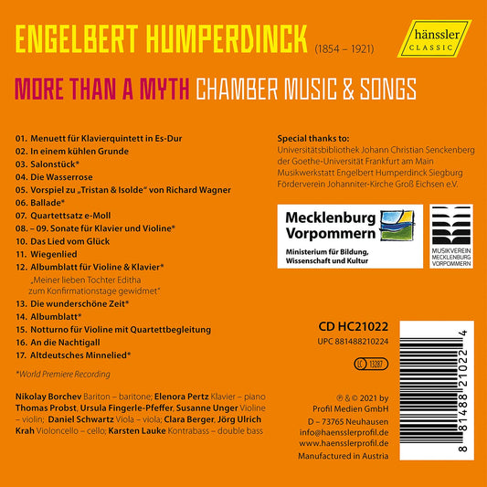More than a Myth - Chamber Music & Songs by Engelbert Humper