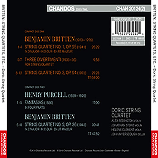 Britten: String Quartets Nos. 1-3 - 3 Divertimenti - Purcell