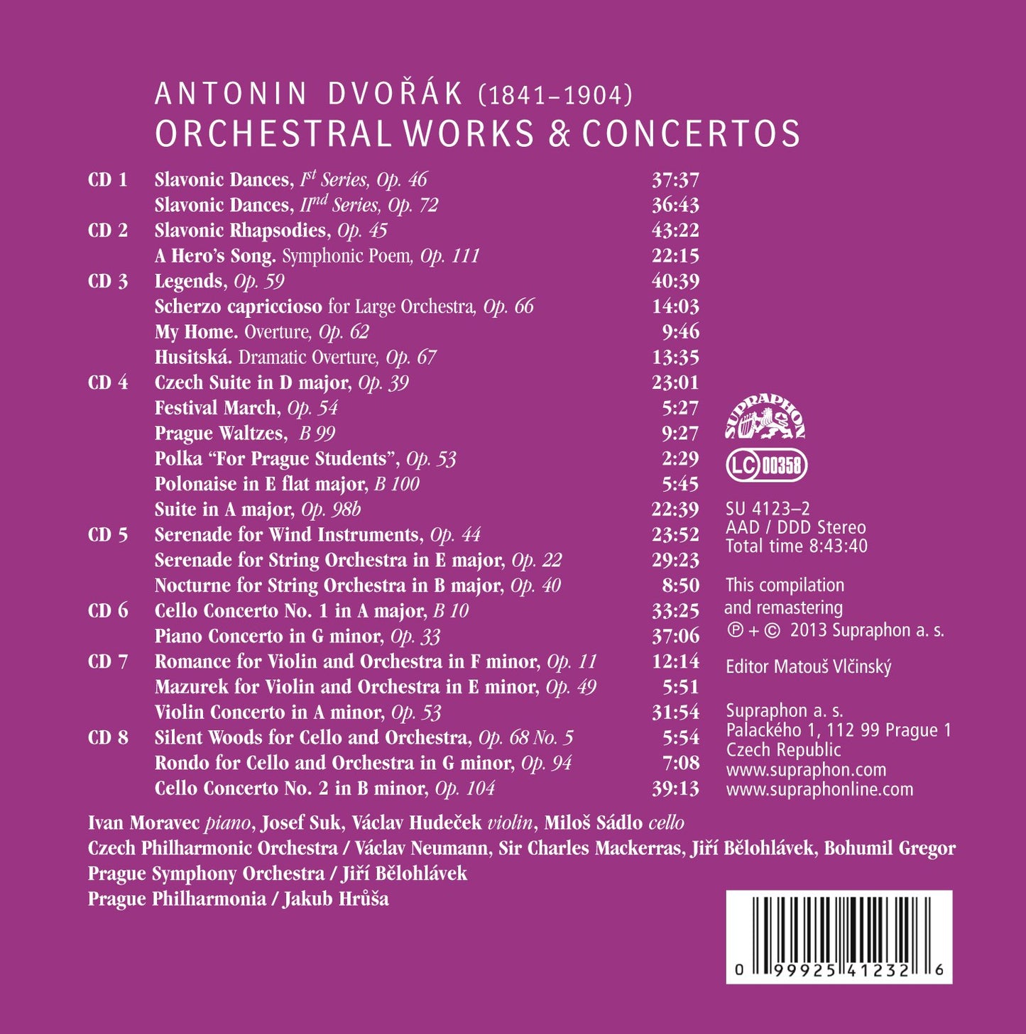 Dvorák: Orchestra Works and Concertos