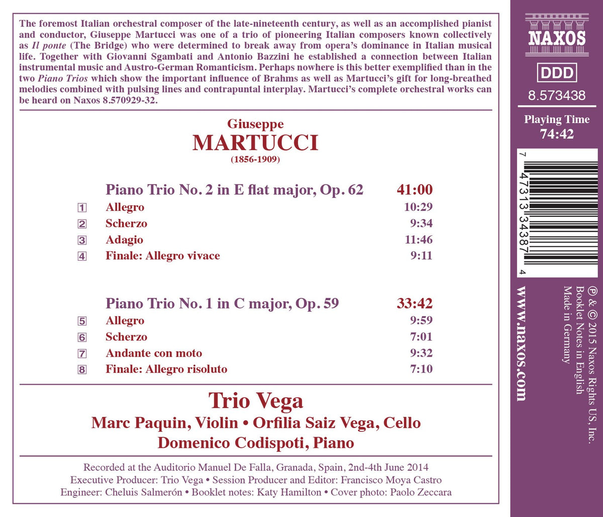 Martucci: Piano Trios Nos. 1 & 2
