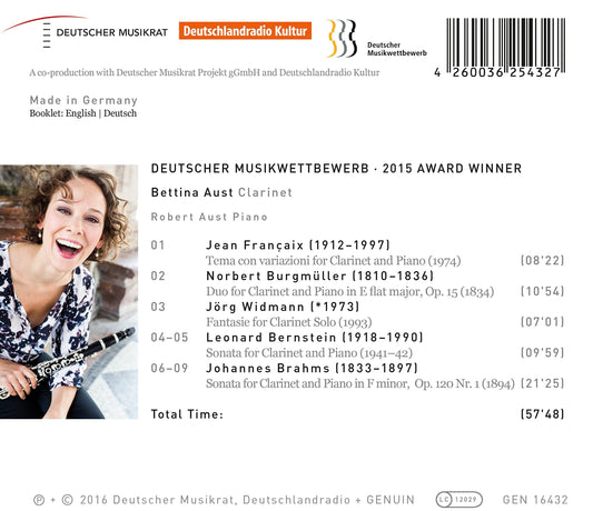 Bernstein, Brahms, Burgmüller, Françaix & Widmann: Works for