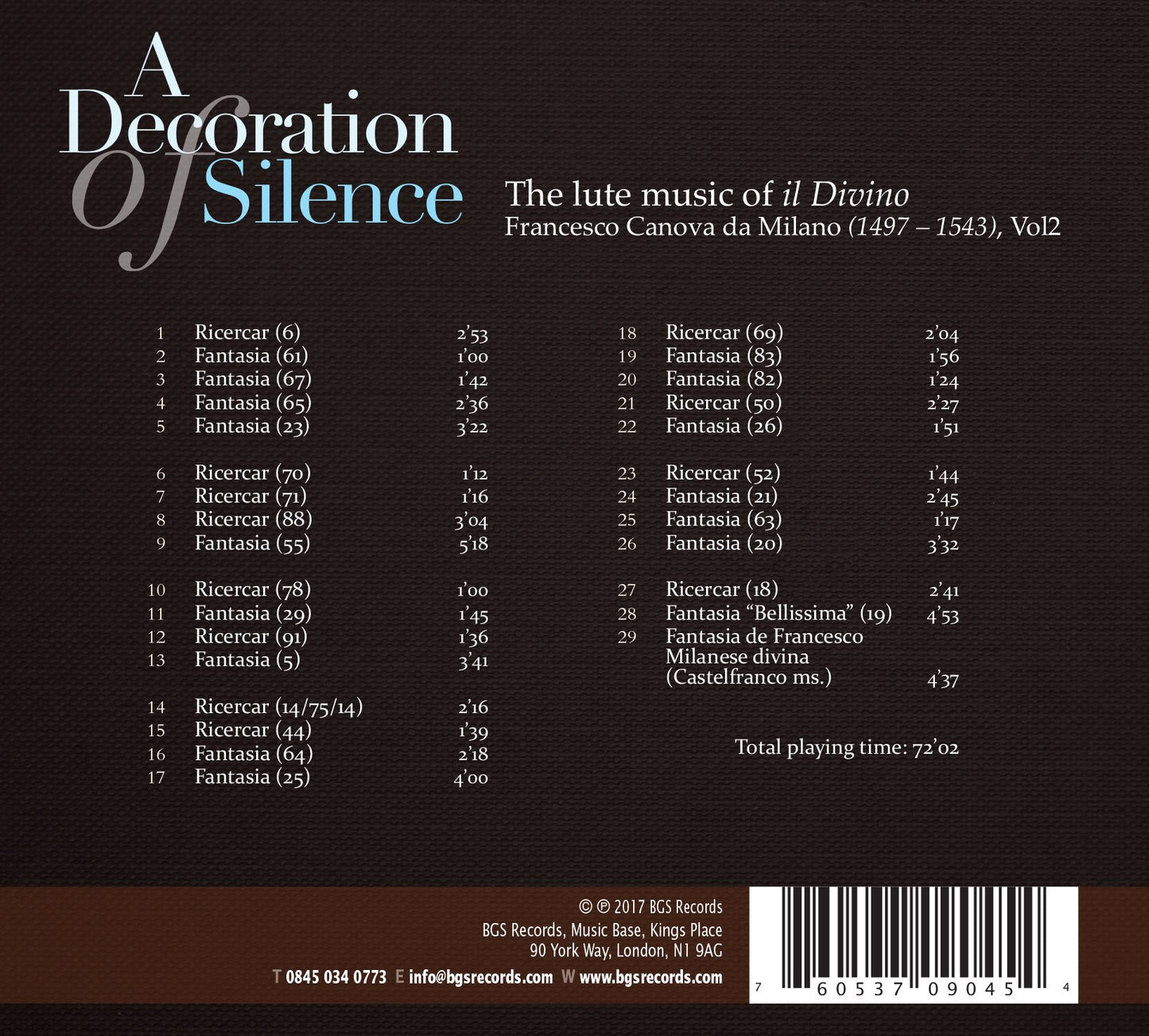 A Decoration of Silence
