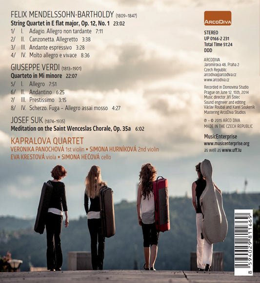 Mendelssohn, Verdi & Suk: Works for String Quartet