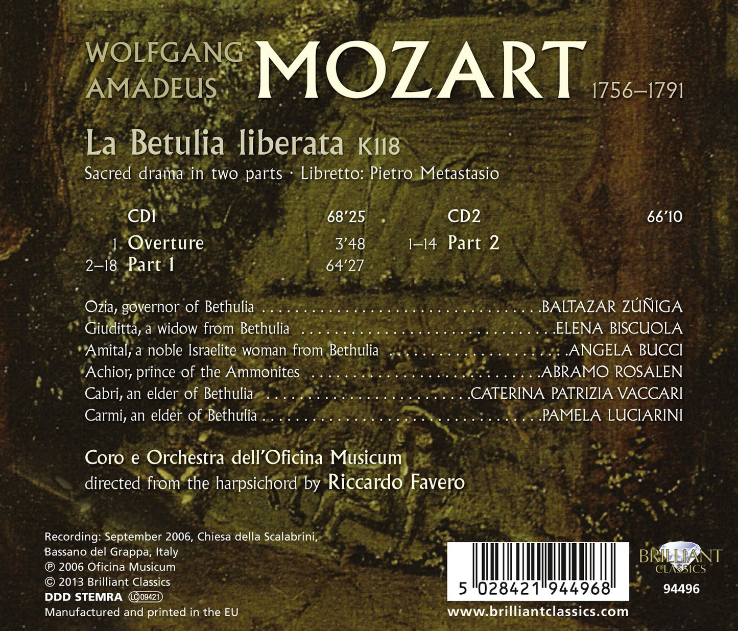 Mozart: La Betulia Liberata