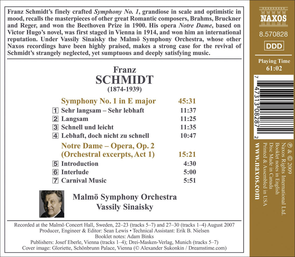 Schmidt, F.: Symphony No. 1 / Notre Dame, Act I: Introductio