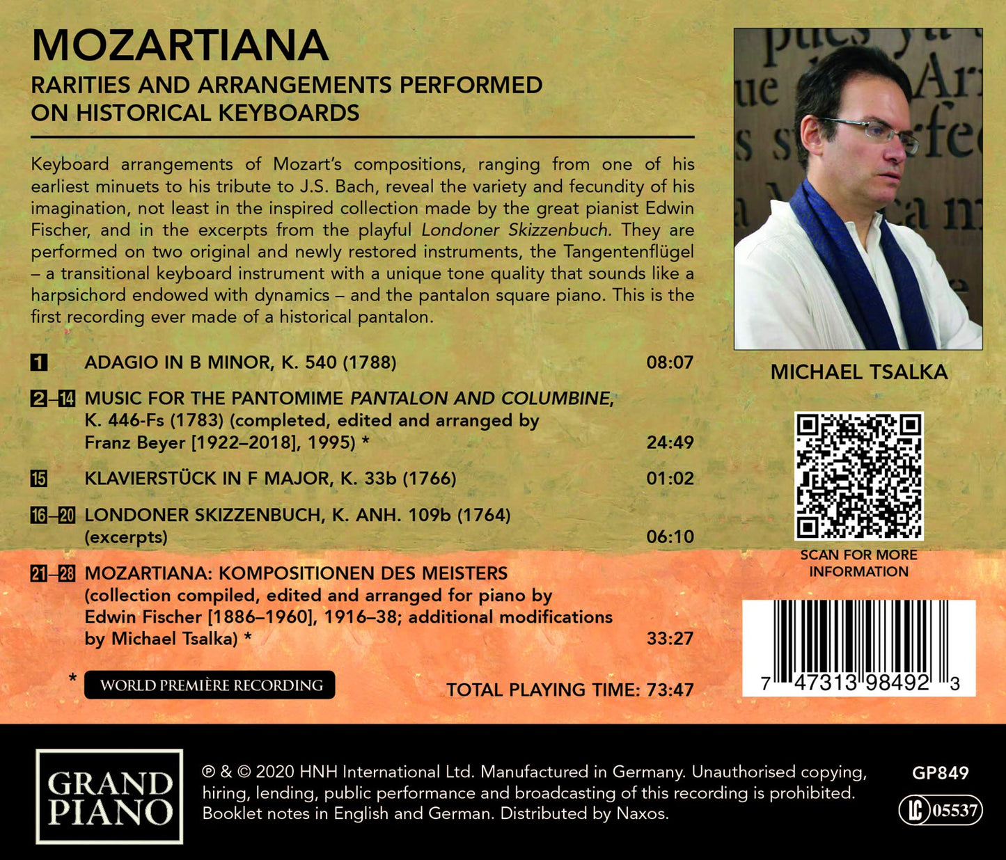 Mozartiana: Rarities and Arrangements Performed on Historica