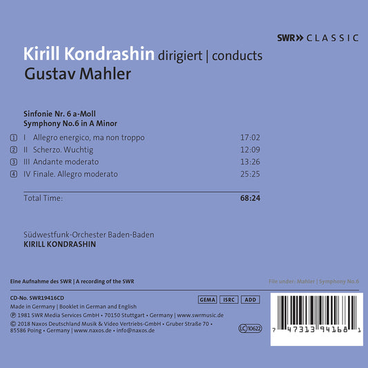 Mahler: Symphony No. 6 in A Minor