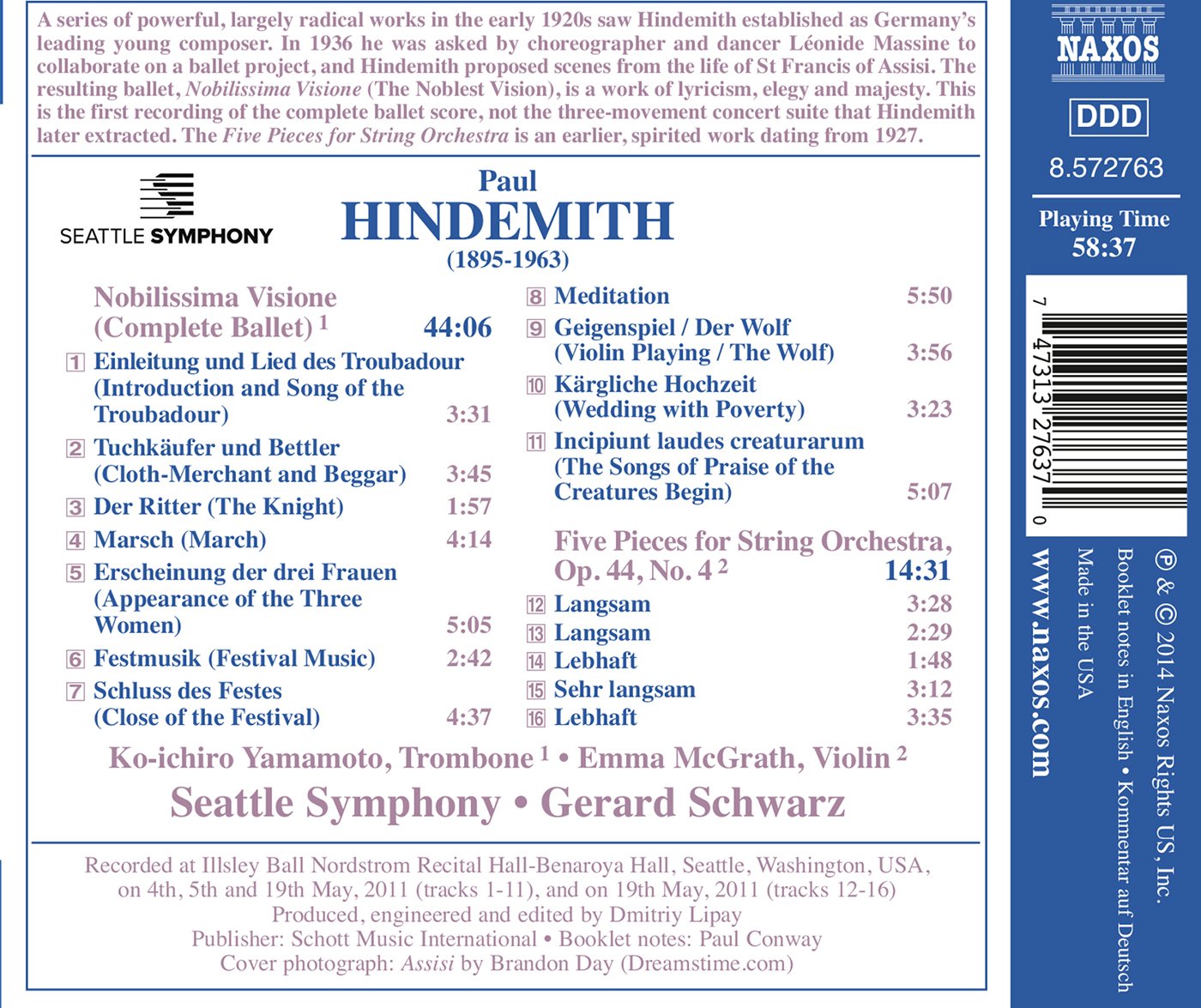 Hindemith: Nobilissima visione