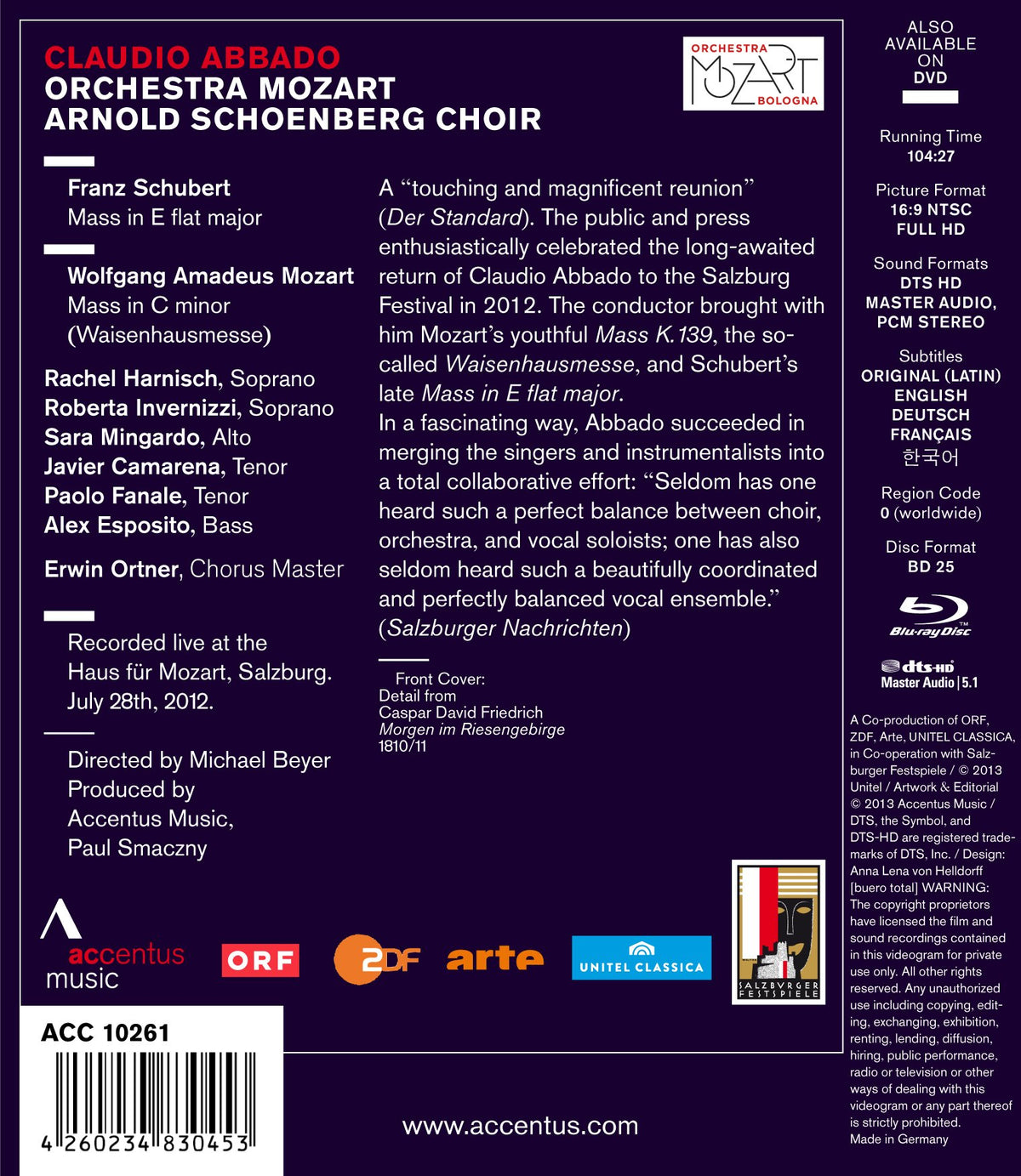 Schubert: Mass in E-flat Major - Mozart: Mass in C Minor