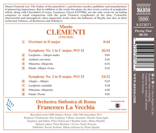 Clementi: Symphonies Nos. 1 & 2