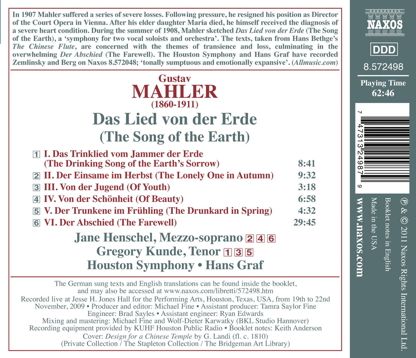 Mahler: Das Lied von der Erde