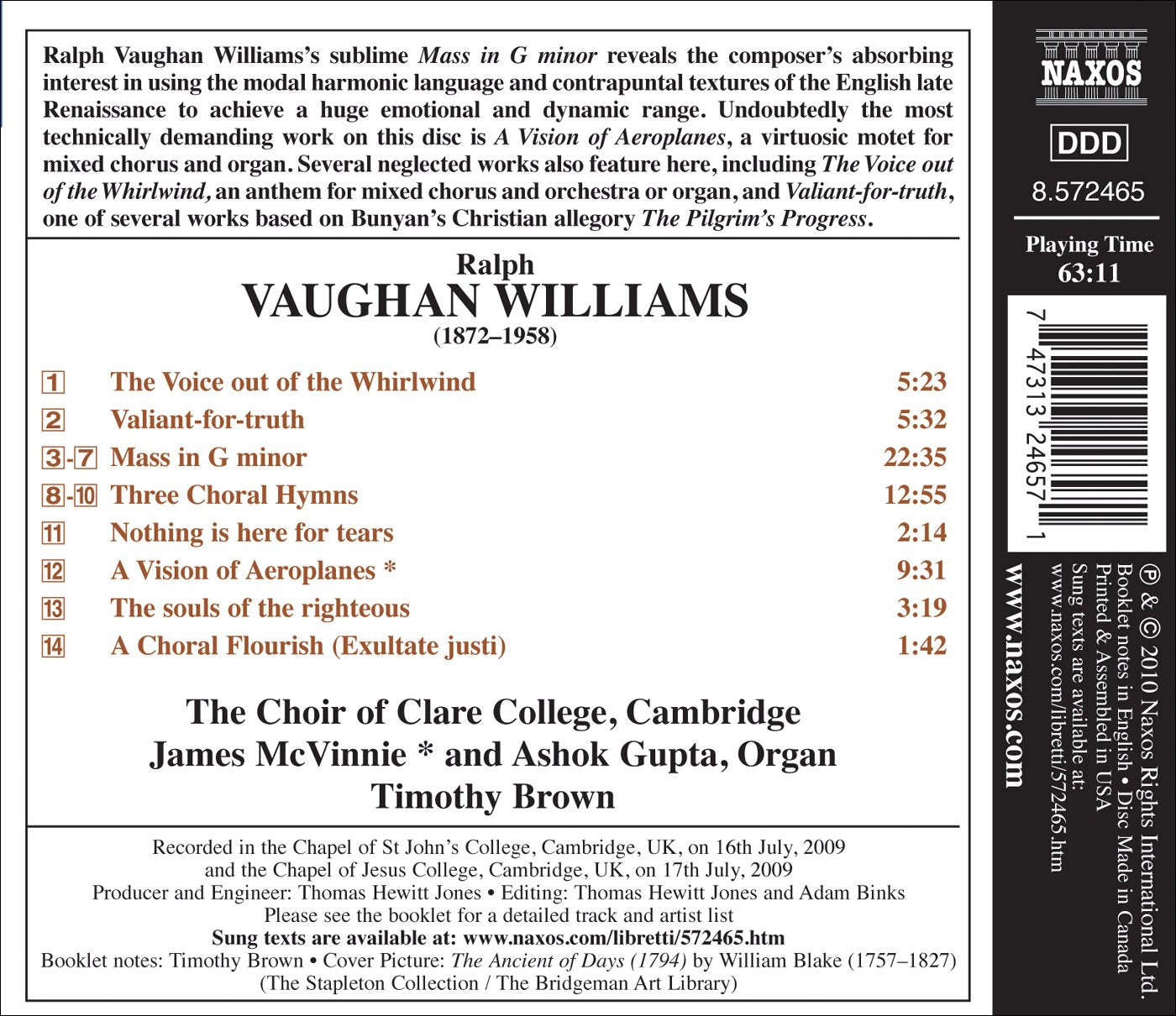 Vaughan Williams, R.: Sacred Choral Music