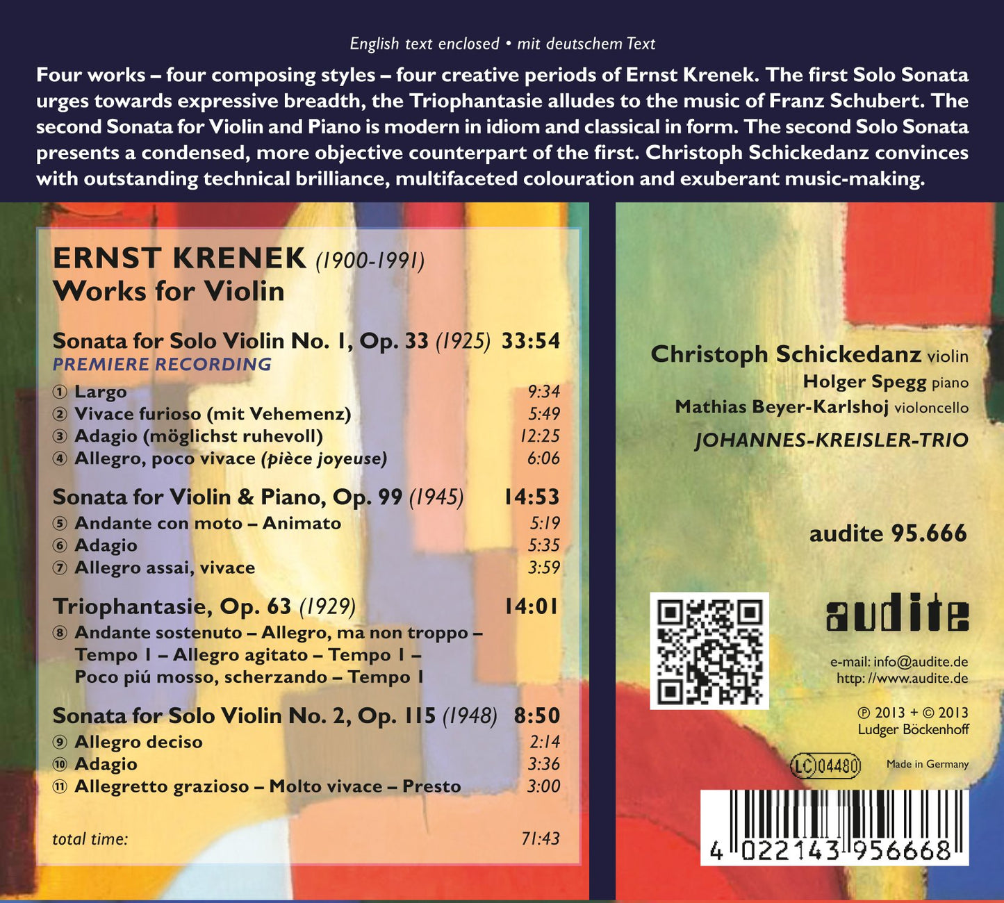 Krenek: Works for Violin