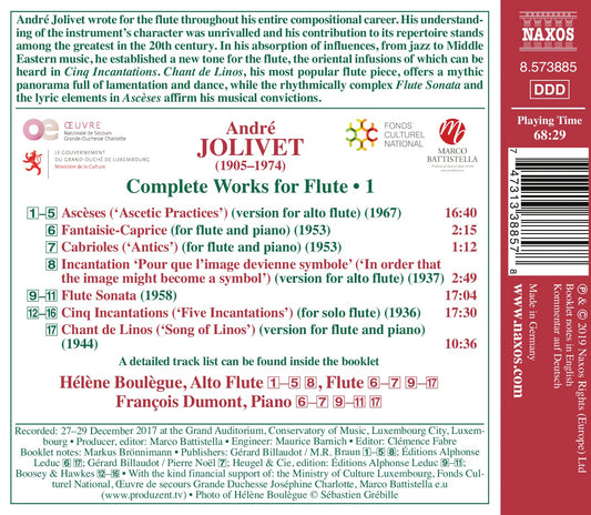 Jolivet: Complete Works for Flute, Vol. 1