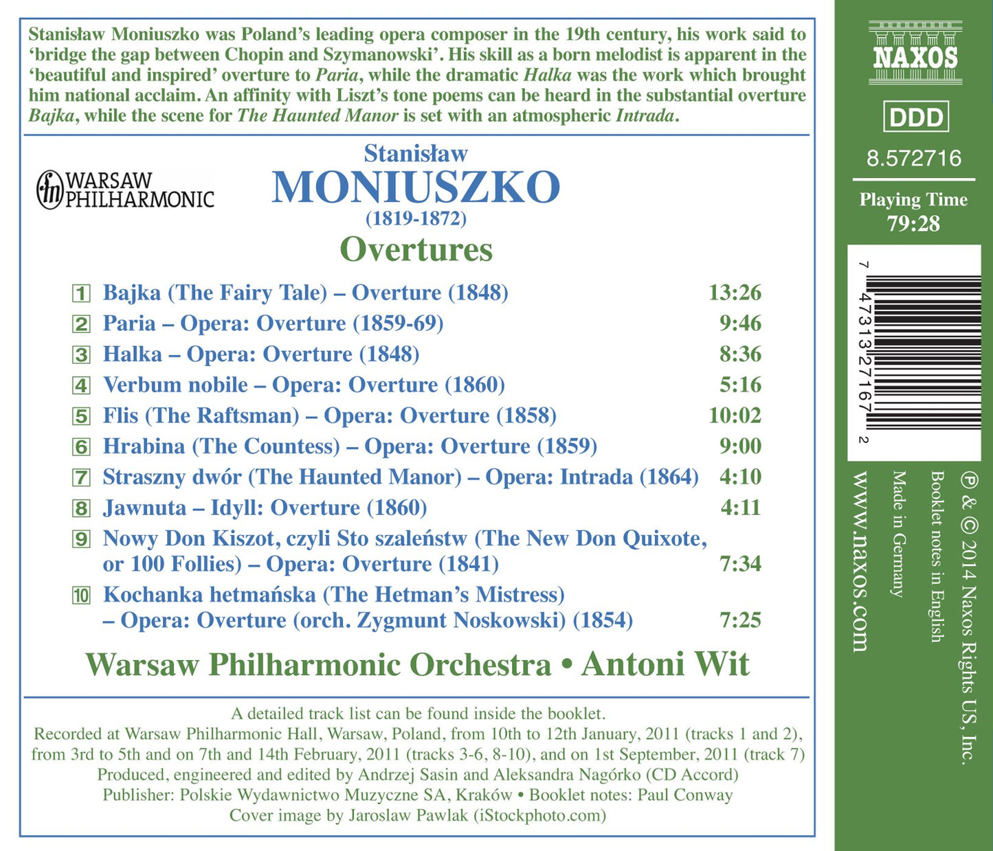 Moniuszko: Overtures