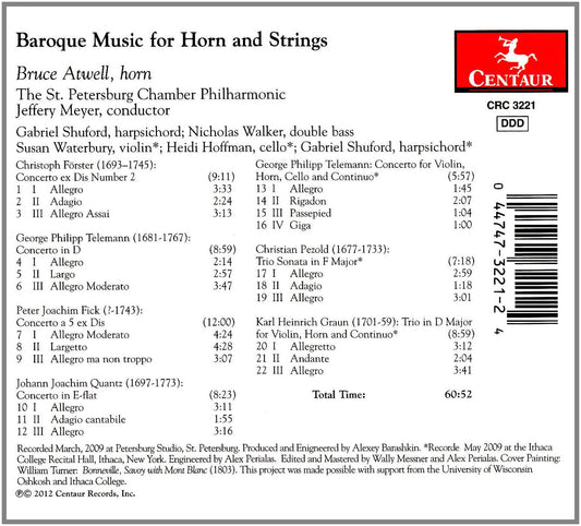 Baroque Music for Horn and Strings