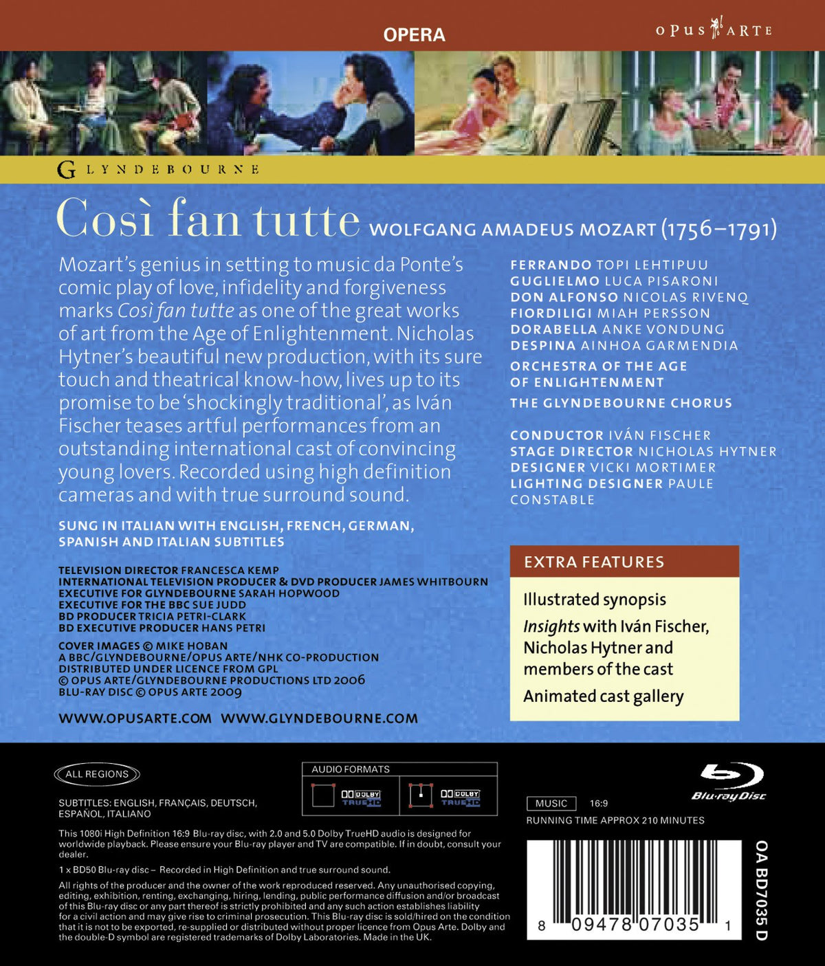 MOZART, W.A.: Così fan tutte (Glyndebourne, 2006) (Blu-ray,