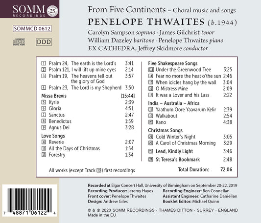 From 5 Continents: Choral Music & Songs